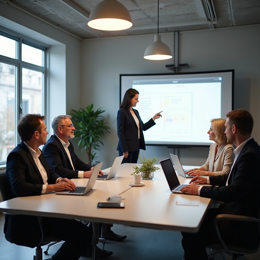 Small group digital training session in progress