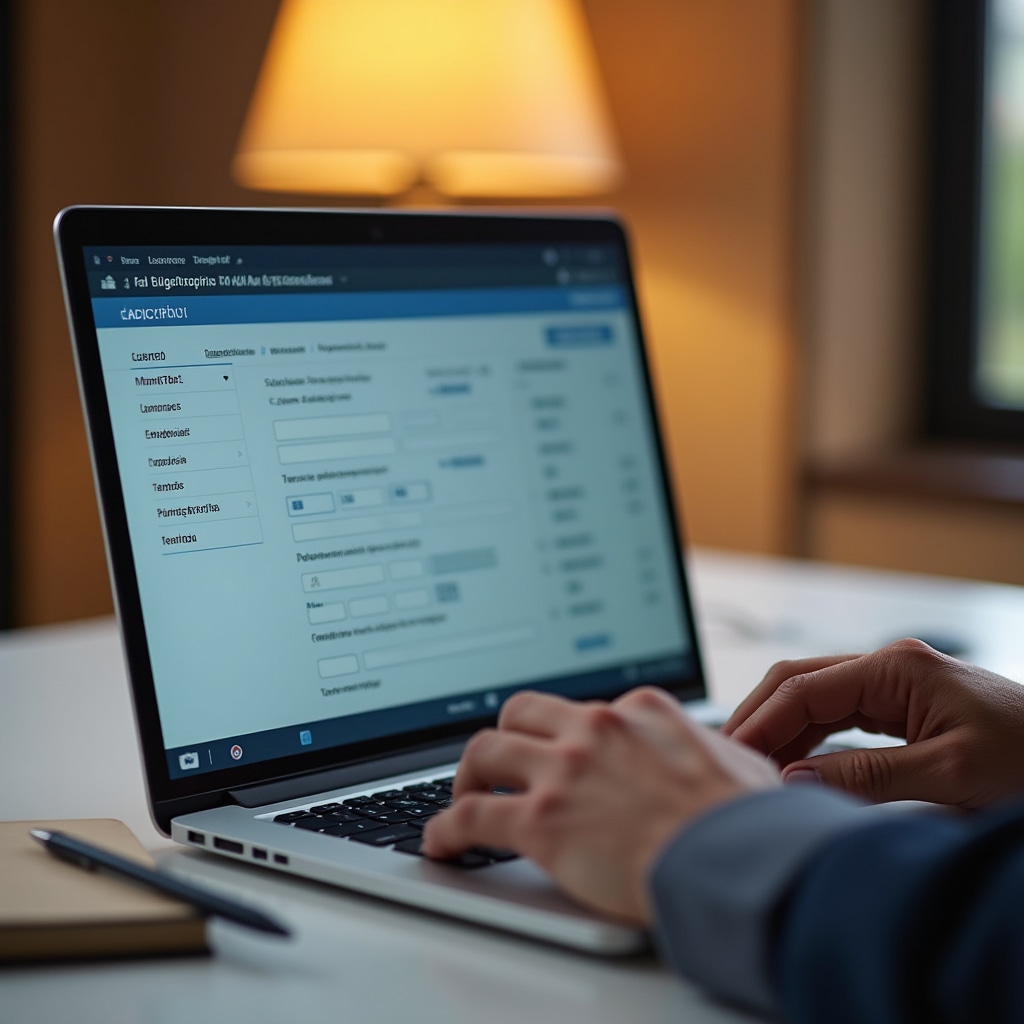AT portal electronic invoicing screen on a computer